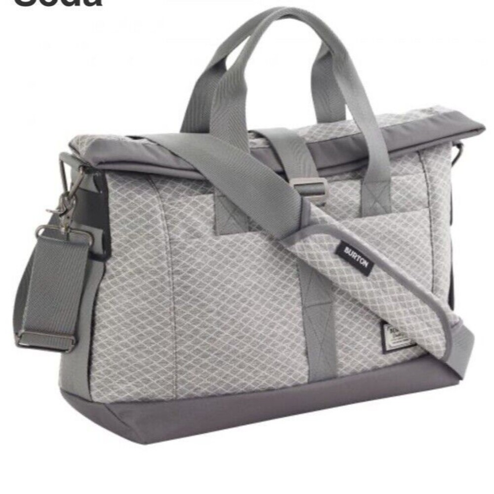 Burton Charter Messenger Bag Laptop Travel Light Gray